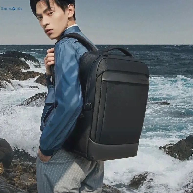 Новый модный дизайн Samsonite, мужской рюкзак-портфель, Вместительный рюкзак для пригородных поездок, 15-дюймовая повседневная сумка для компьютера, сумочка-0