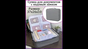 230-176-G Сумка для хранения документов с кодовым замком (серый)